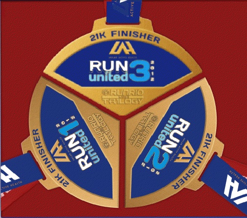 2012 Run United 3 - 21K Finishers Medal