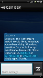 Text from InterCare
