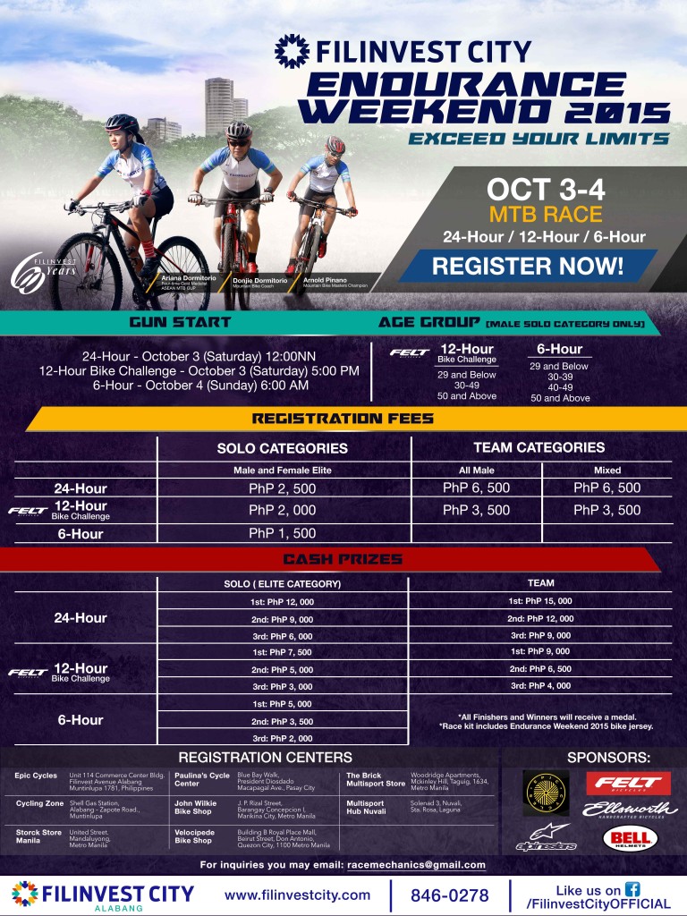 Filinvest City Endurance Weekend 2015 Poster